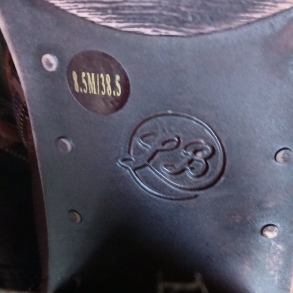 Lucky Brand Brown Leather  Western Style Stacked Heel Ankle Booties Size 8.5 - Picture 12 of 15